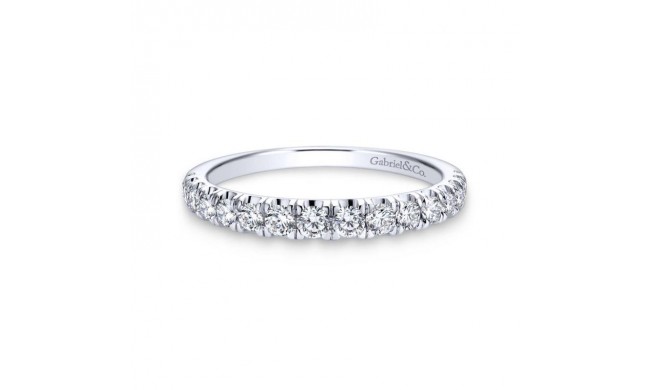 Gabriel & Co. 14k White Gold Contemporary Anniversary Wedding Band