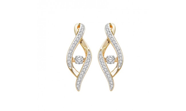 Gems One 10KT White Gold & Diamond Rhythm Of Love Fashion Earrings   - 1/4 ctw