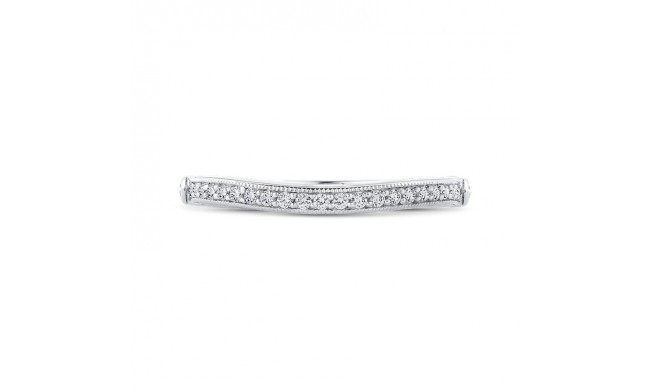 Shah Luxury 14K White Gold Round Diamond Half-Eternity Wedding Band