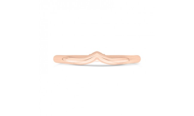 Shah Luxury 14K Rose Gold Round Cut Diamond Wedding Band