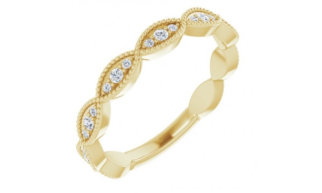 14K Yellow 1/5 CTW Diamond Anniversary Band