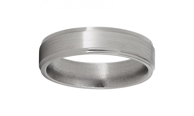 Titanium Grooved Edge Band with Satin Finish