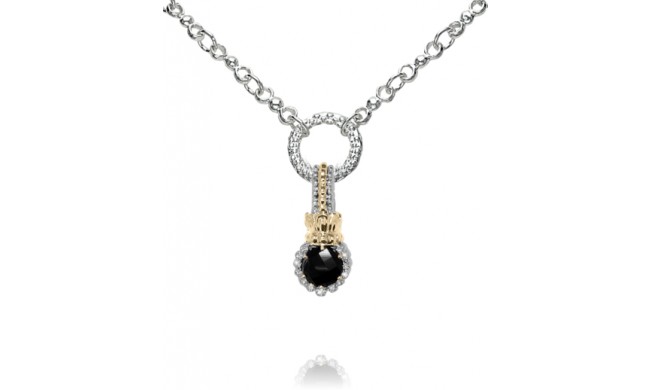 Vahan 14k Gold & Sterling Silver Black Onyx Pendant