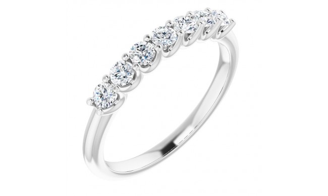 14K White 3/8 CTW Diamond Anniversary Band