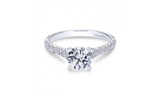 Gabriel & Co. 14k White Gold Contemporary Straight Engagement Ring