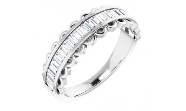 14K White 5/8 CTW Diamond Channel-Set Anniversary Band