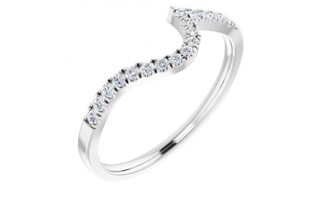 14K White 1/6 CTW Diamond Matching Band