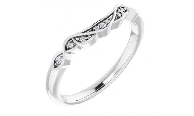 14K White .03 CTW Diamond Matching Band