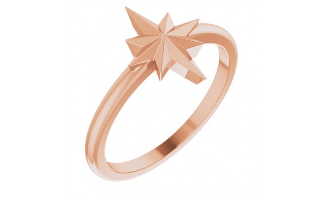 14K Rose Starburst Ring