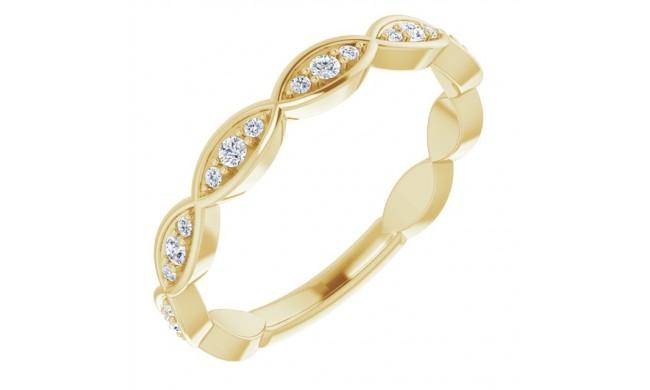 14K Yellow 1/5 CTW Diamond Infinity-Inspired Anniversary Band