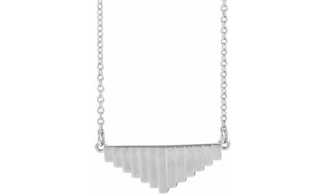 14K White 18 Geometric Necklace