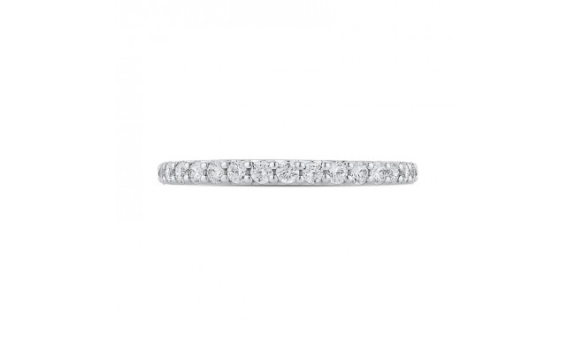 Shah Luxury 14K White Gold Round Diamond Half-Eternity Wedding Band