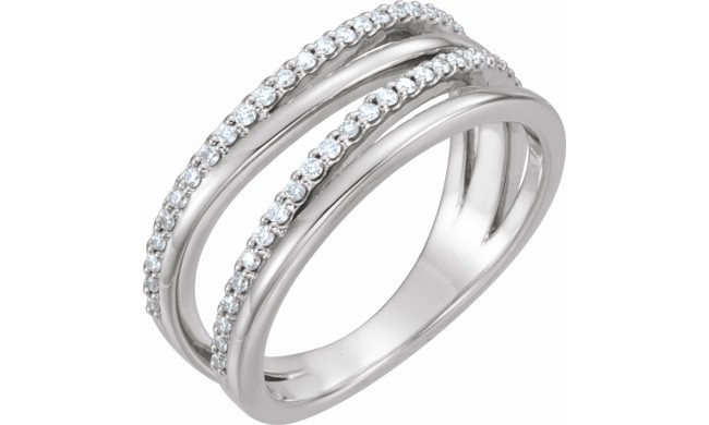 14K White 1/4 CTW Diamond Ring