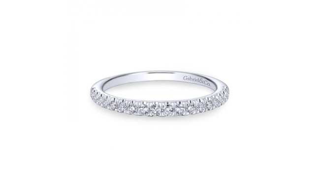 Gabriel & Co. 14k White Gold Contemporary Anniversary Wedding Band