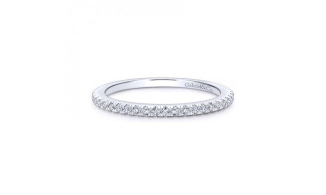 Gabriel & Co. 14k White Gold Contemporary Anniversary Wedding Band