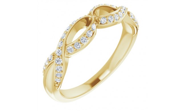 14K Yellow 1/4 CTW Diamond Anniversary Band