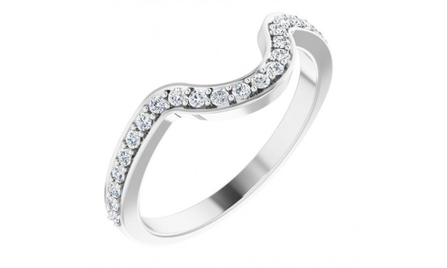 14K White 1/5 CTW Diamond Matching Band