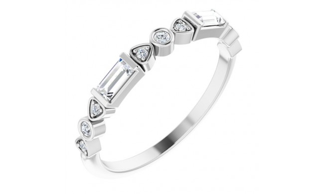 14K White 1/4 CTW Diamond Anniversary Band