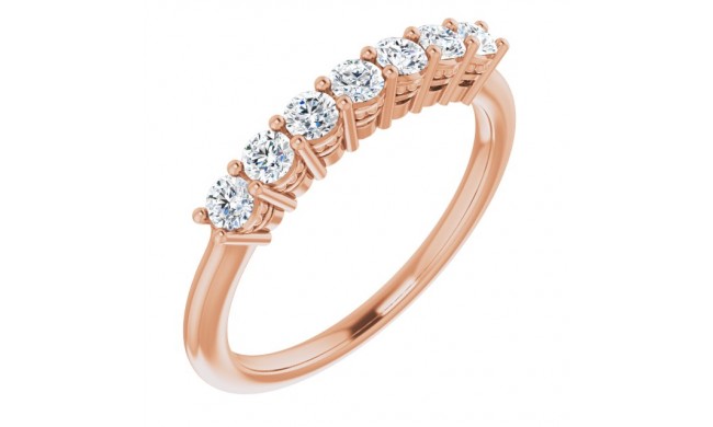 14K Rose 3/8 CTW Diamond Anniversary Band