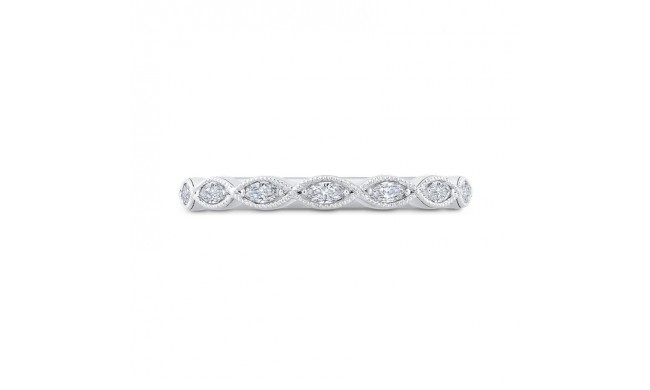Shah Luxury 14K White Gold Marquise Diamond Wedding Band