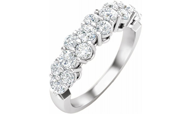 Platinum 1 CTW Diamond Anniversary Band