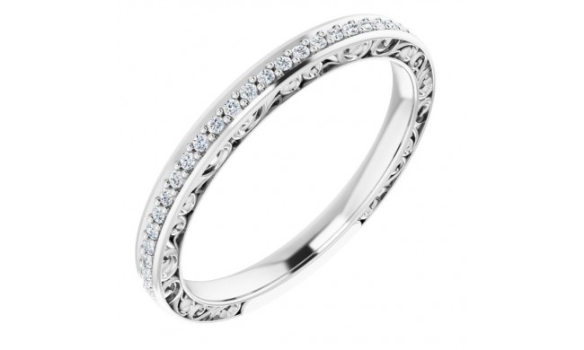 14K White 1/6 CTW Diamond Anniversary Band