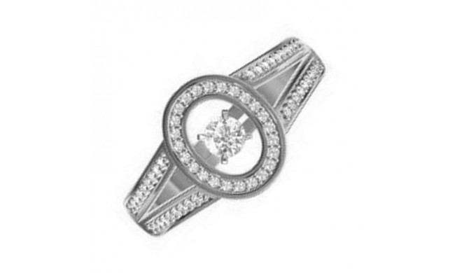 Gems One 14KT White Gold & Diamond Rhythm Of Love Fashion Ring  - 1/2 ctw