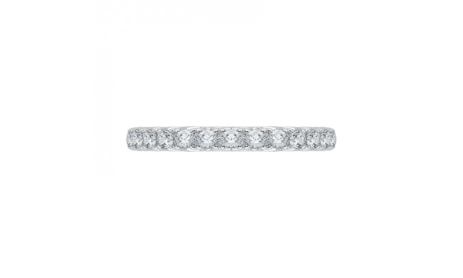 Shah Luxury 14K Two-Tone Gold Round Diamond Half-Eternity Wedding Band
