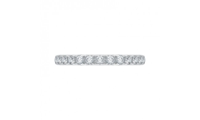 Shah Luxury 14K Two-Tone Gold Round Diamond Half-Eternity Wedding Band