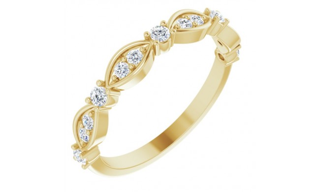 14K Yellow 1/3 CTW Diamond Anniversary Band