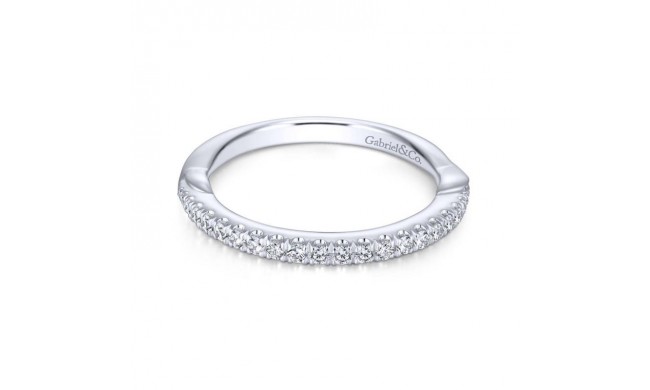 Gabriel & Co. 14k White Gold Contemporary Anniversary Wedding Band