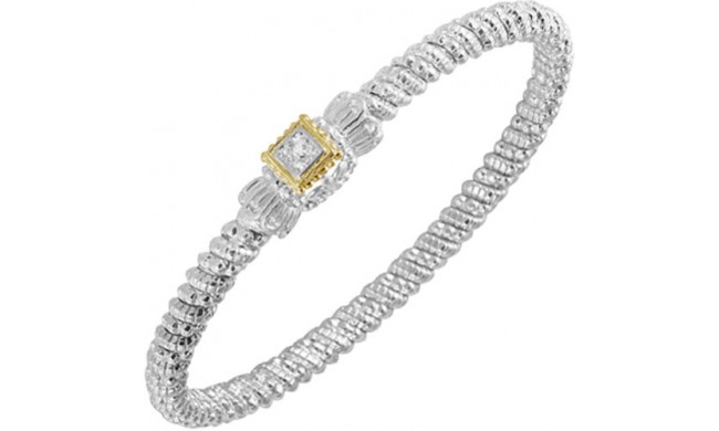 Alwand Vahan 4mm 14k Gold & Sterling Silver Diamond Bracelet