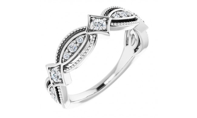 14K White 1/3 CTW Diamond Anniversary Band