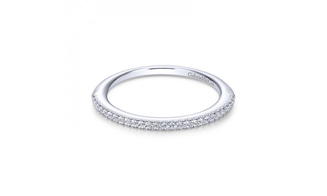 Gabriel & Co. 14k White Gold Contemporary Anniversary Wedding Band