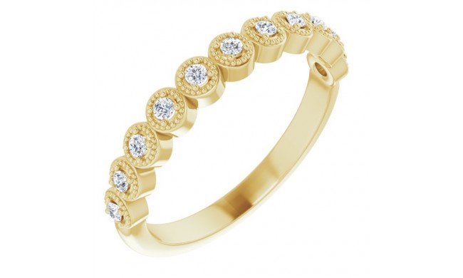 14K Yellow 1/6 CTW Diamond Anniversary Band