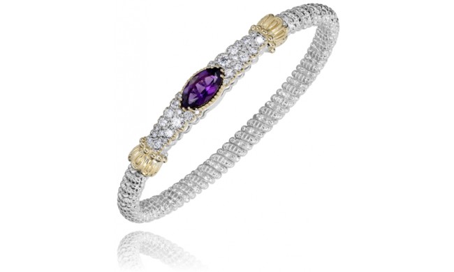 Vahan 14k Gold & Sterling Silver Amethyst Bracelet