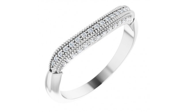 14K White 1/8 CTW Diamond Matching Band