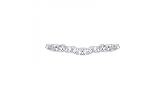 Shah Luxury 14K White Gold Round Diamond Half-Eternity Wedding Band