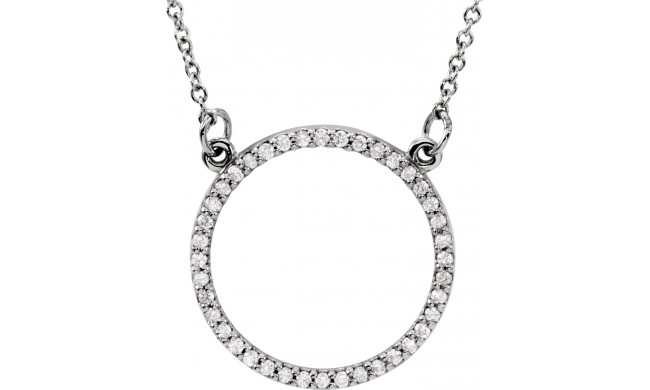 14K White 1/6 CTW Diamond 16 Necklace