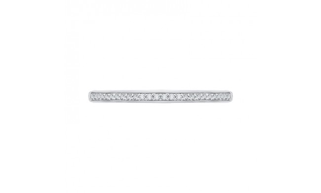 Shah Luxury Round Diamond Half-Eternity Wedding Band In 14K White Gold