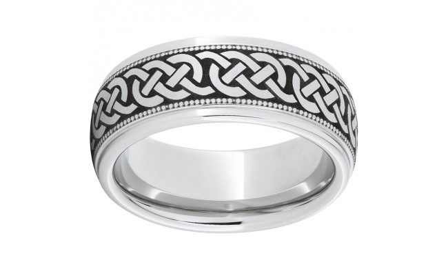 Serinium Domed Grooved Edge Band with 3KM Laser Engraving