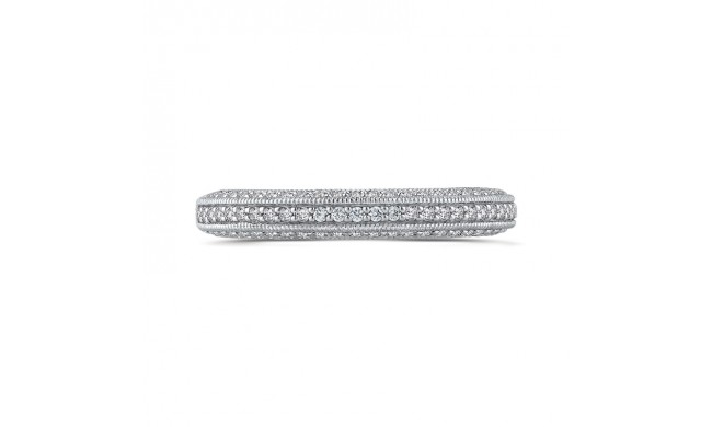 Shah Luxury Round Diamond Half-Eternity Wedding Band In 14K White Gold