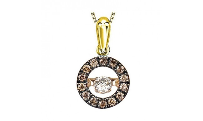 Gems One 14KT Yellow Gold & Diamond Rhythm Of Love Neckwear Pendant  - 1/4 ctw