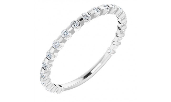 14K White 1/4 CTW Diamond Anniversary Band