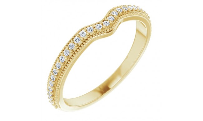 14K Yellow 1/8 CTW Diamond Matching Band