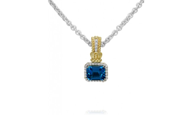 Vahan 14k Gold & Sterling Silver London Blue Topaz Pendant