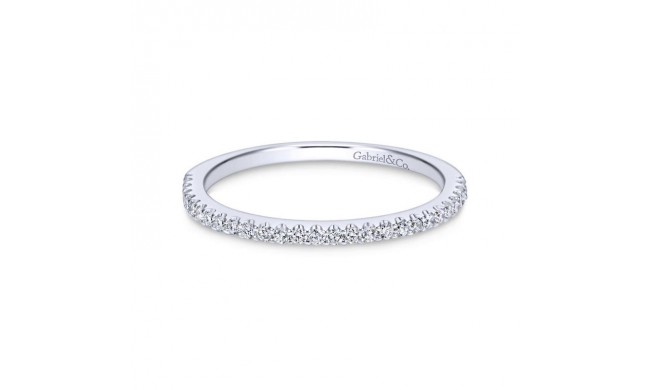 Gabriel & Co. 14k White Gold Contemporary Anniversary Wedding Band