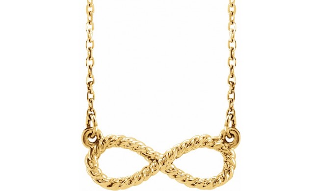 14K Yellow Rope Infinity-Inspired 18 Necklace