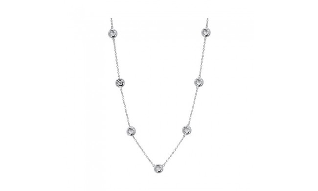 Gems One Silver Diamond (1/50 Ctw) Necklace