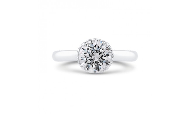 Shah Luxury 18K White Gold Diamond Engagement Ring (Semi-Mount)